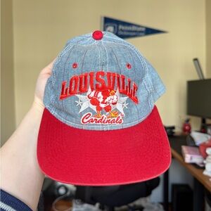 VTG Louisville Cardinals adjustable baseball cap / blue / red
